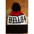 Knit Beanie Cap With Pom